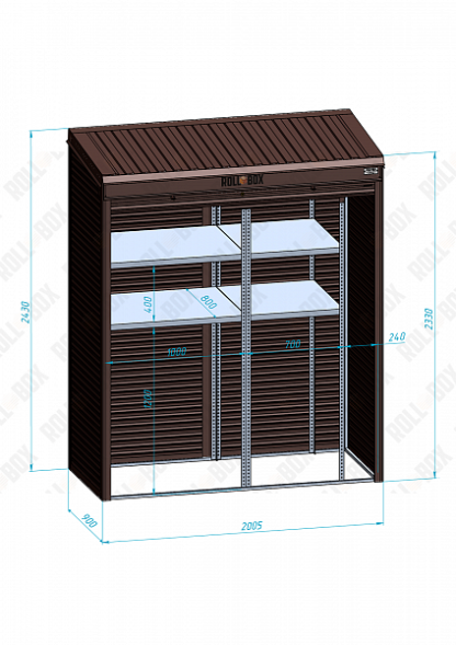 Шкаф уличный ROLL‑BOX VILLAGE ROOF S-1