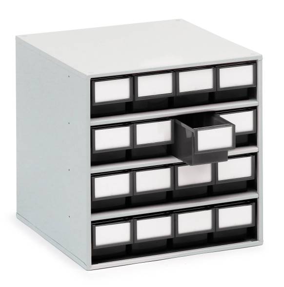 Кассетница с металлическим корпусом Treston, 400x400x395, черный ESD,   1640 ESD