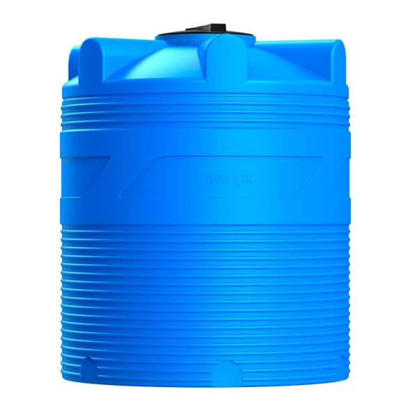 Емкость (резервуар) пластиковая вертикальная с крышкой, 1000 л, синий [TV1000S13]