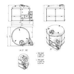 Комплекты слива ПВХ с заправочными модулями и площадкой для мотопомпы на одну емкость TRN