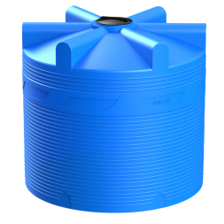 Емкость (резервуар) пластиковая вертикальная с крышкой, 8000 л, синий [TV8000S13]