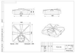 Бак пластиковый для летнего душа РОСА 200 л, черный [DRS200S1]
