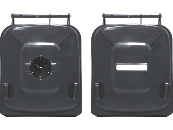 Пластиковый мусорный контейнер на колесах, 240л, серый