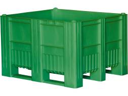 Крупногабаритный сплошной пластиковый контейнер на полозьях Big Box, 1200х1000х740 мм, зеленый [12001000740-00]