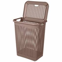 Корзина для белья 50л, коричневый