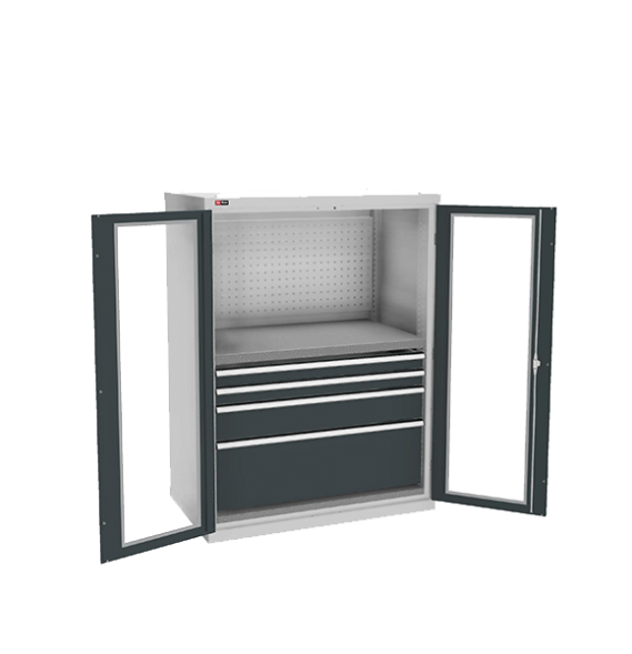 Шкаф ДиКом ВС-053-02 с дверьми с окнами