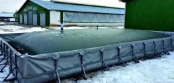 Защитная подложка на берму для мягкой емкости 50 кубов КАС/вода