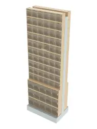 Стойка бежевая двусторонняя напольная Стелла-техник 406-00-10-03-B