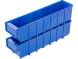 Контейнер полочный пластиковый, 400x92x100 мм, 3.68 л, синий [6006]