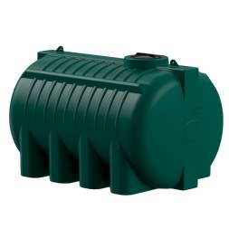 Емкость пластиковая горизонтальная для хранения воды и дизельного топлива, 8000 л, зеленый [TG8000S2]