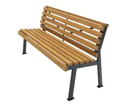 Скамейка стальная «Модерн» без подлокотников 3,0 м (3 опоры)