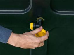 Бак пластиковый для летнего душа, 250 л, черный [Б-250]