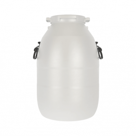 Бочка пластиковая с резьбовой крышкой и ручками, 51 л, белый [БП51.04/04]