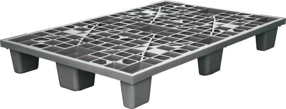 Паллет (поддон) пластиковый перфорированный вкладываемый на 9-х ножках, 1200x800х160 мм, желтый [1200800160-02]