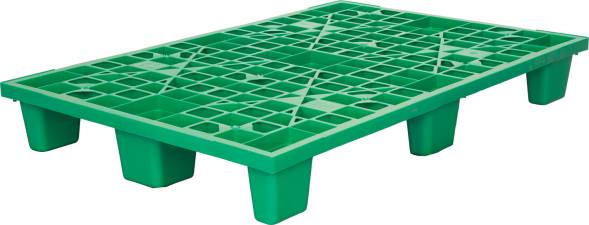 Паллет (поддон) пластиковый перфорированный вкладываемый на 9-х ножках, 1200x800х160 мм, желтый [1200800160-02]