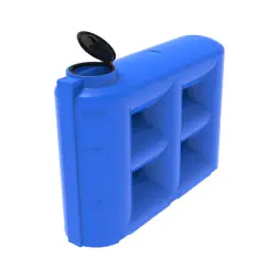 Емкость S 3000 л под плотность до 1,5 г/см3 с откидной крышкой синяя