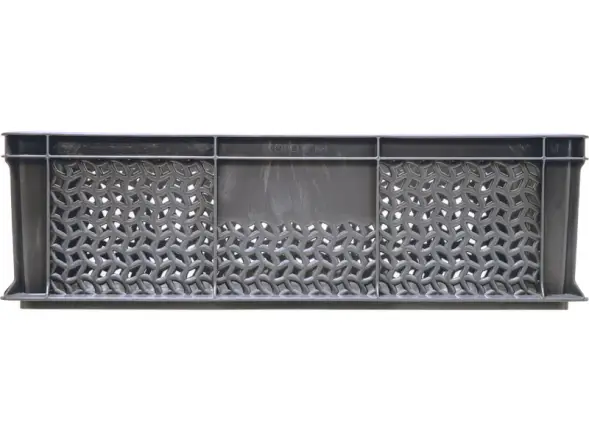 Ящик пластиковый сплошной, 600×400×180 мм, 35 л, серый [706.02.02]