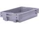 Ящик пластиковый со сплошными стенками и дном, 600х400х100 мм, серый [224]