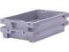 Ящик пластиковый со сплошными стенками и дном, 600х400х100 мм, серый [224]