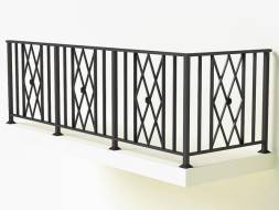 Металлическое балконное ограждение БО-9, 1 пог. м.