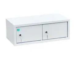 Индивидуальный шкаф кассира на 2 отделения горизонтальный (навесной) 600x310x215 мм Светло-серый