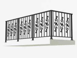 Металлическое балконное ограждение БО-13, 1 пог. м.
