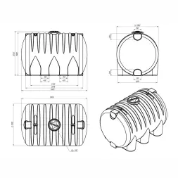 Емкость HR 8000л под плотность до 1.5 г/см3 синяя