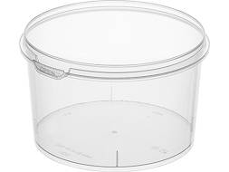 Контейнер п/п 0,550л. круглый, d-118мм, с прозрачной крышкой цв. прозрачный(прозрачный)