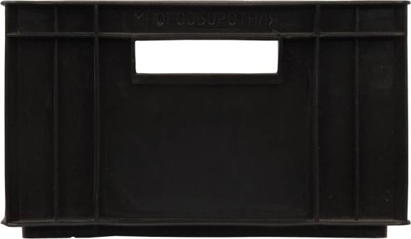 Ящик пластиковый сплошной, 410×300×180 мм, 22 л, черный [302-Б3]