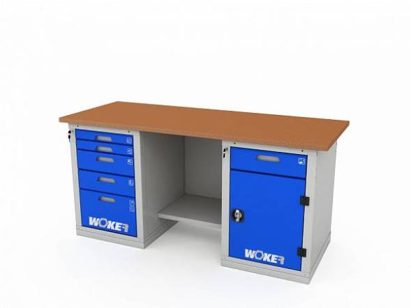 Верстак ДВК с 2 тумбами WOKER PRO 2502.1800