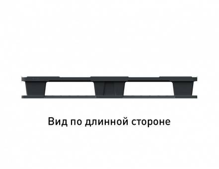 Паллет (поддон) пластиковый перфорированный на 3-х полозьях, 1200х1000x150 мм, серый [02.112.91.С71]